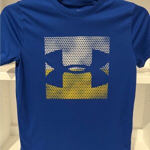 Under Armour Blue and Yellow Kids Shirt